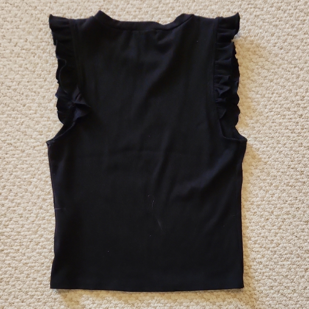 Francesca's Collections Black Ribbed Top - Picture 5 of 5